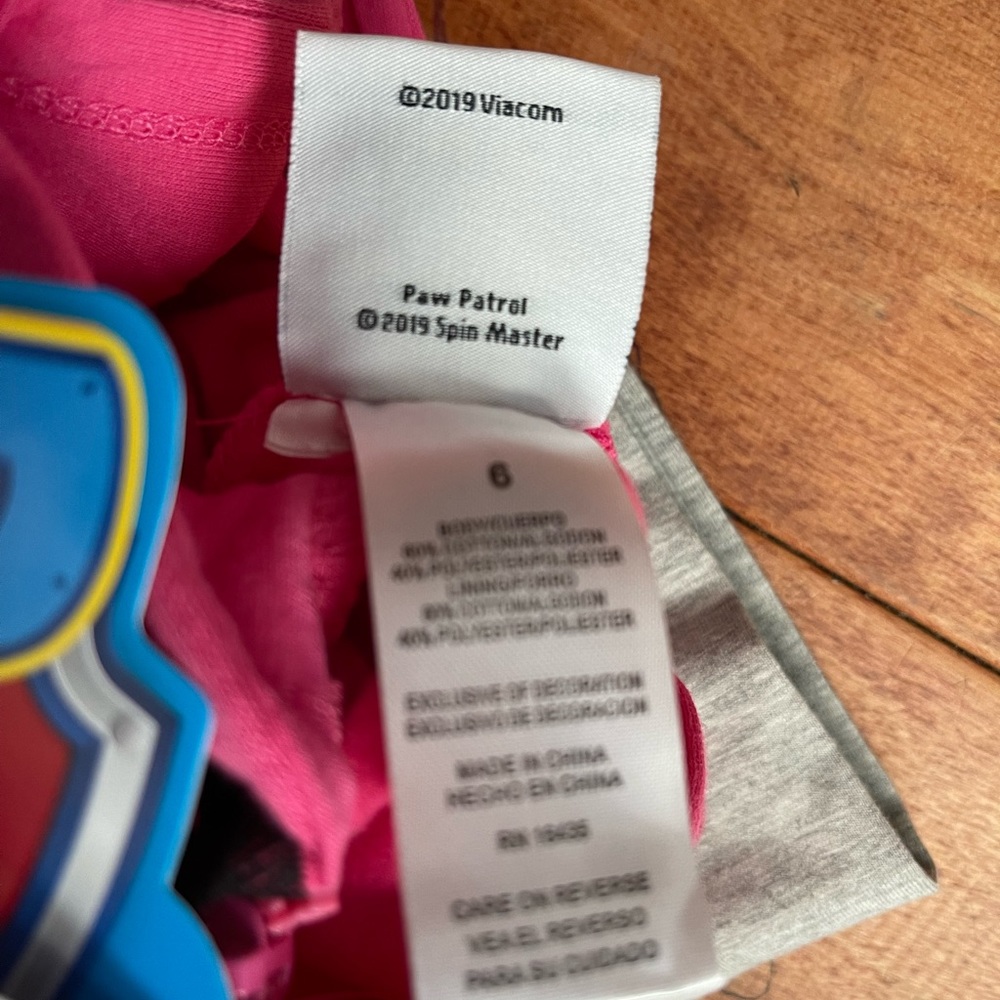 Paw patrol “Sky” hoodie set.  Pink and grey soft material.  Brand new.  Size 9